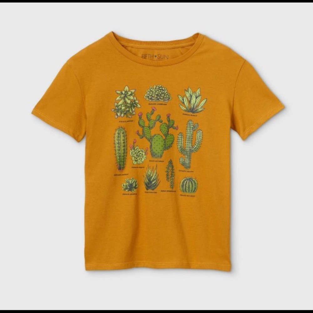 Fifth Sun Mustard Cactus T-Shirt